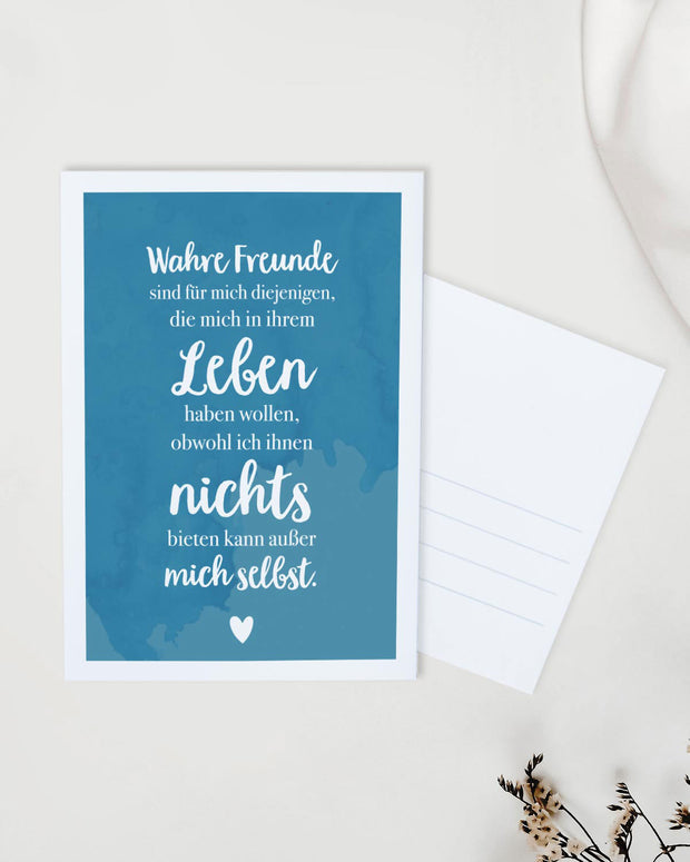 Wahre Freunde - Postkarte