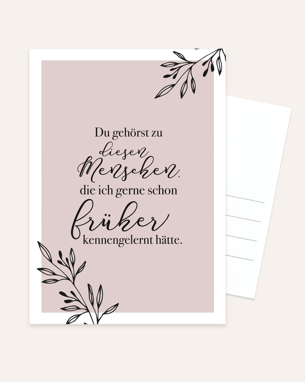 Früher kennengelernt - Postkarte