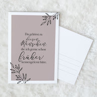 Früher kennengelernt - Postkarte