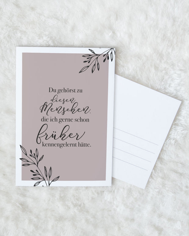Früher kennengelernt - Postkarte
