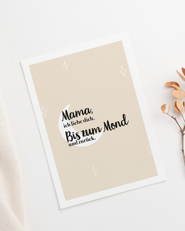 Mama, ich liebe dich. - Postkarte