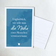 Vermissen - Postkarte