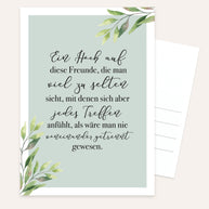 Ein Hoch - Postkarte