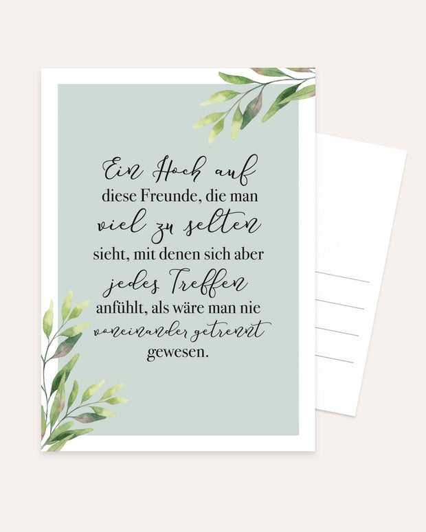 Ein Hoch - Postkarte