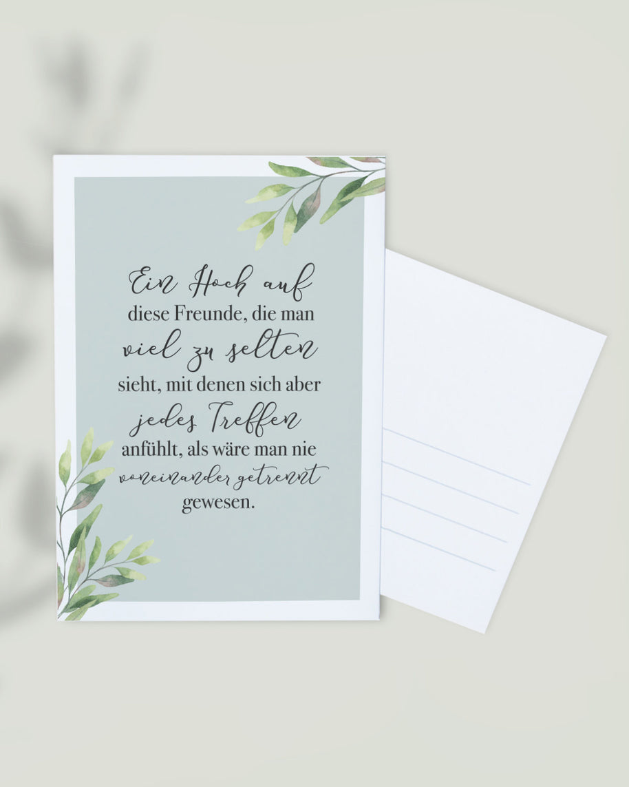 Ein Hoch - Postkarte