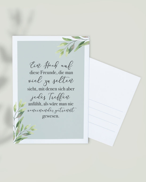 Ein Hoch - Postkarte