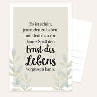Ernst des Lebens - Postkarte