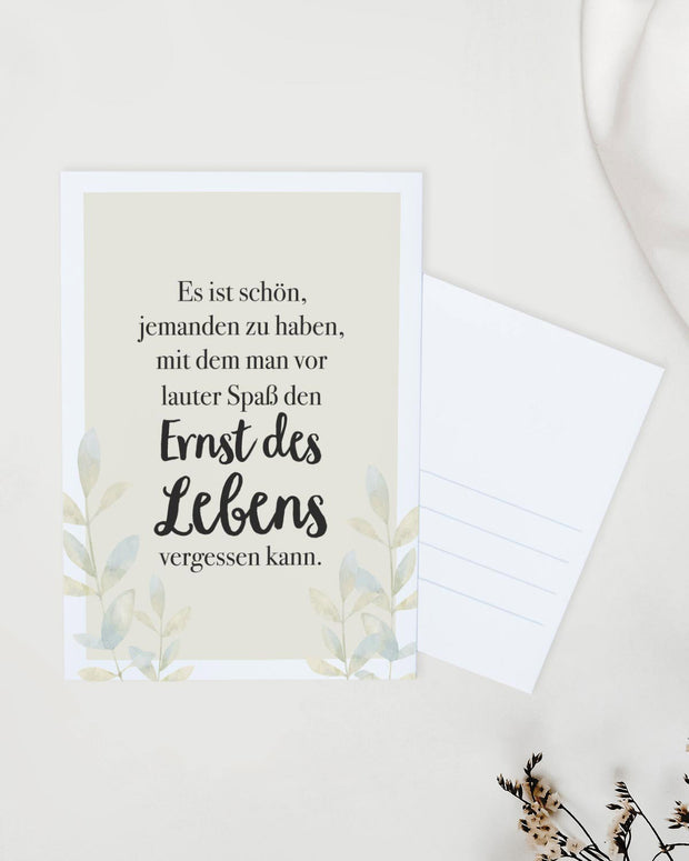 Ernst des Lebens - Postkarte
