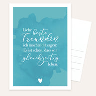Liebe beste Freundin - Postkarte