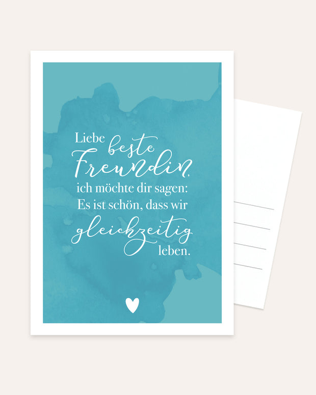 Liebe beste Freundin - Postkarte