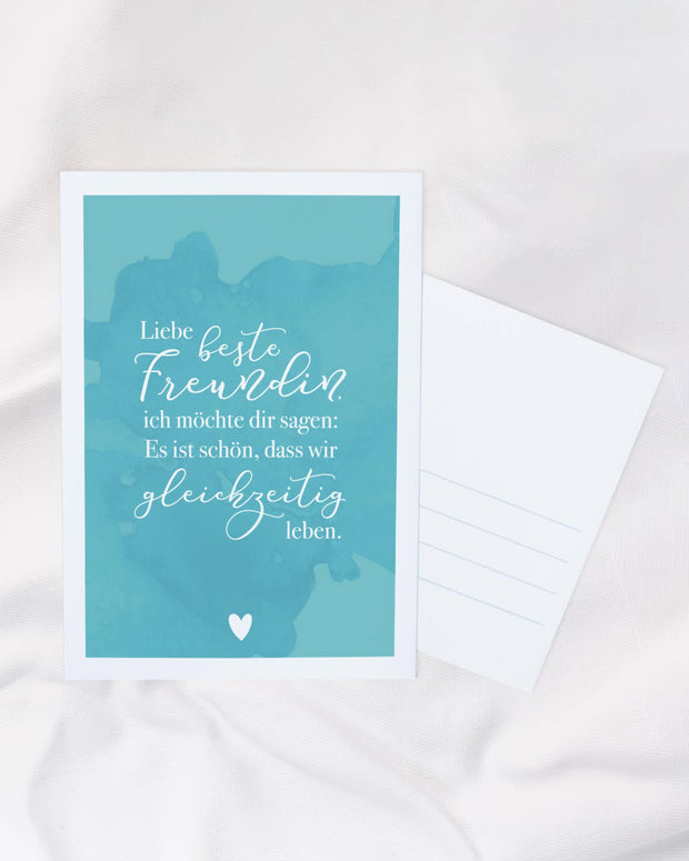 Liebe beste Freundin - Postkarte