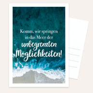 Ins Meer springen - Postkarte