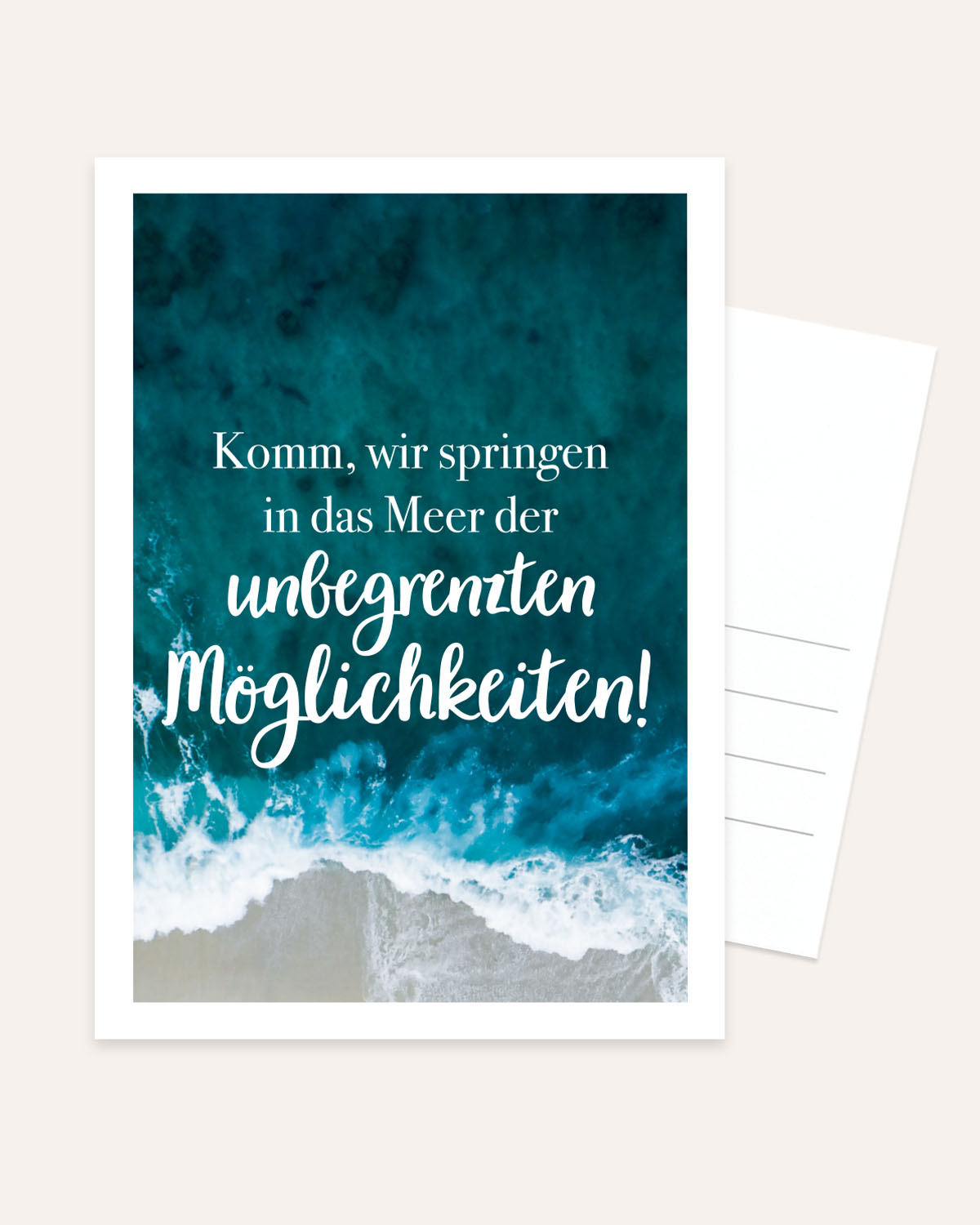 Ins Meer springen - Postkarte Postkarte Lieblingsmensch®