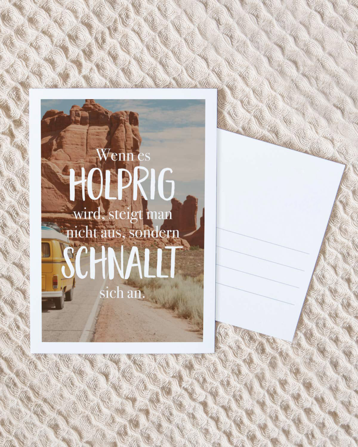 Wenn es holprig wird - Postkarte Postkarte Lieblingsmensch®