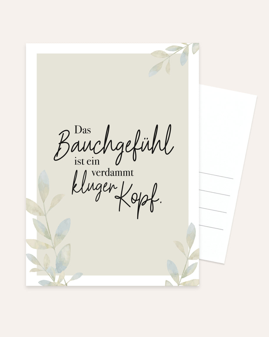 Das Bauchgefühl - Postkarte