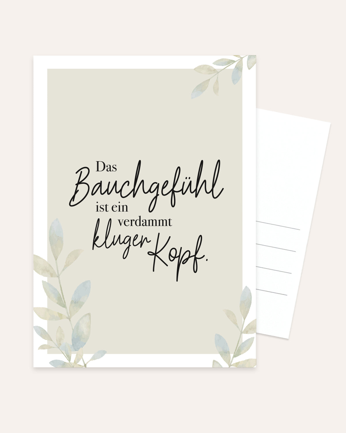 Das Bauchgefühl - Postkarte Postkarte Lieblingsmensch®