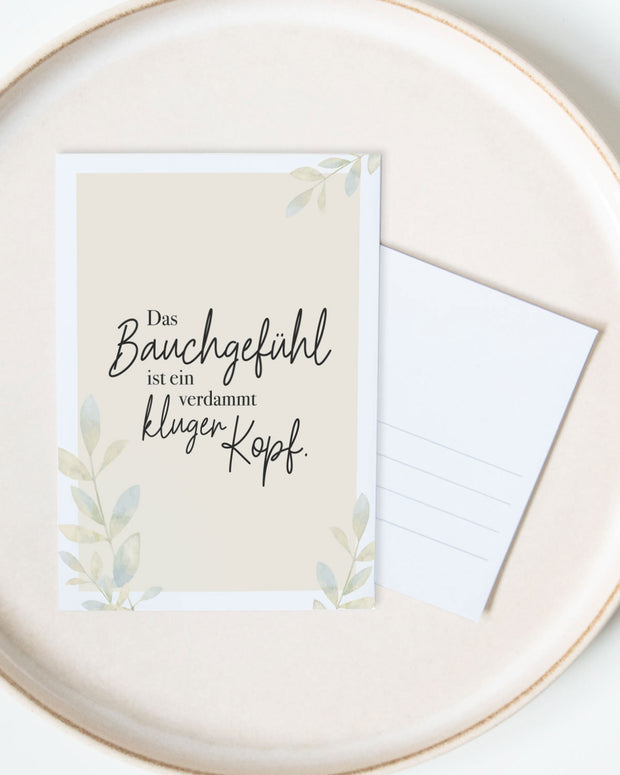 Das Bauchgefühl - Postkarte