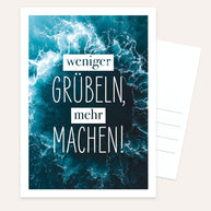 Weniger grübeln - Postkarte