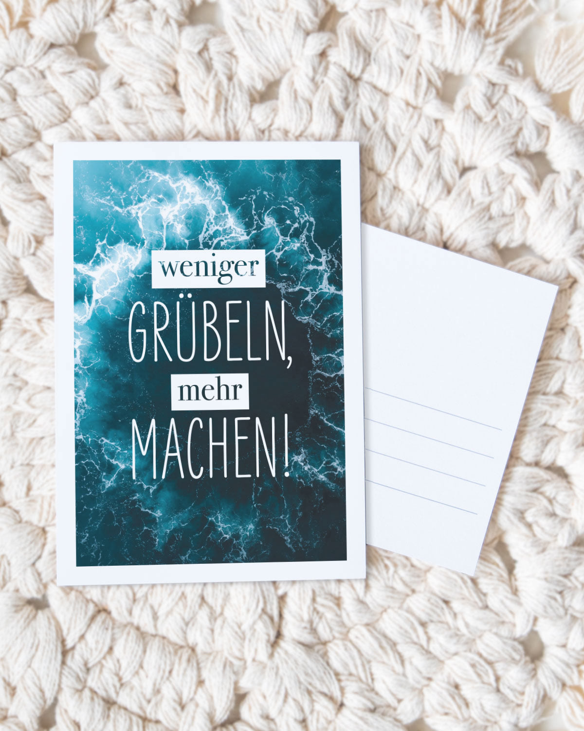 Weniger grübeln - Postkarte Postkarte Lieblingsmensch®