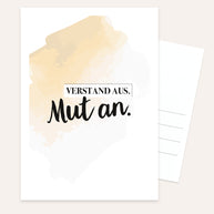 Verstand aus. - Postkarte