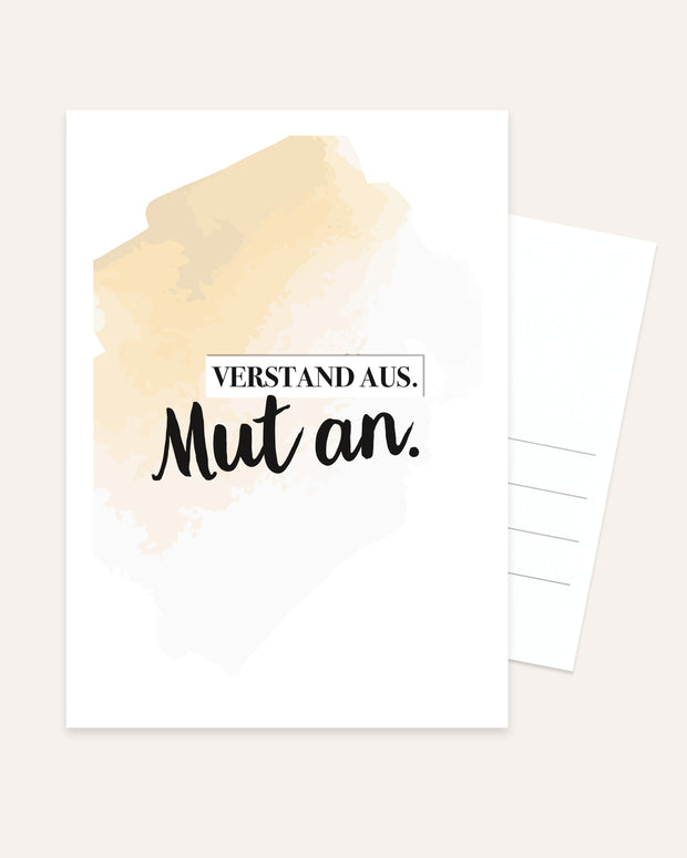 Verstand aus. - Postkarte
