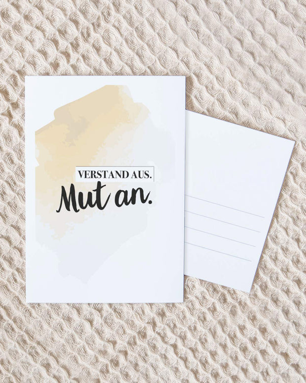 Verstand aus. - Postkarte
