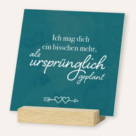 Liebesbotschaften - Karten im Holzaufsteller