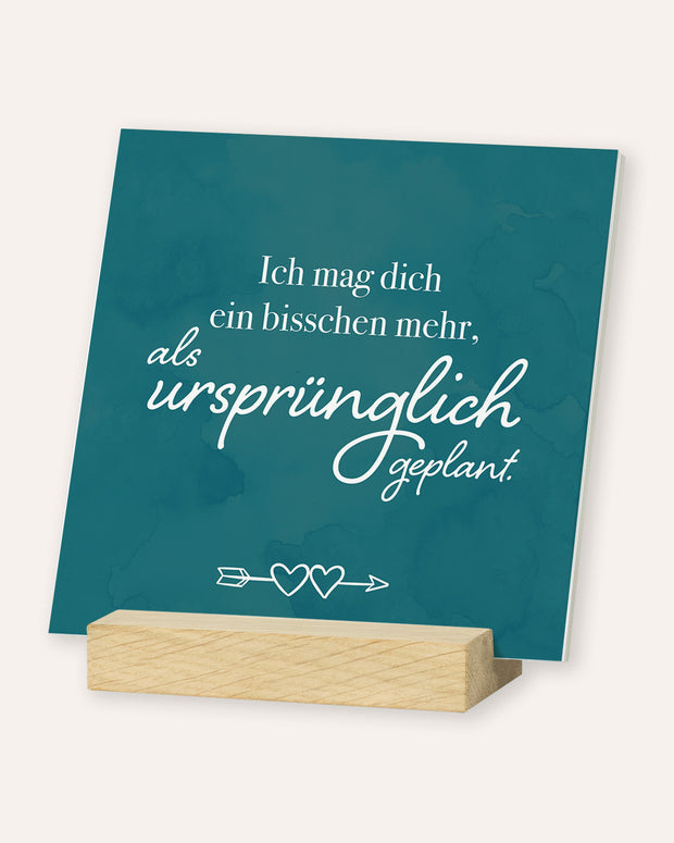 Liebesbotschaften - Karten im Holzaufsteller