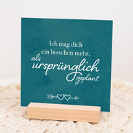 Liebesbotschaften - Karten im Holzaufsteller