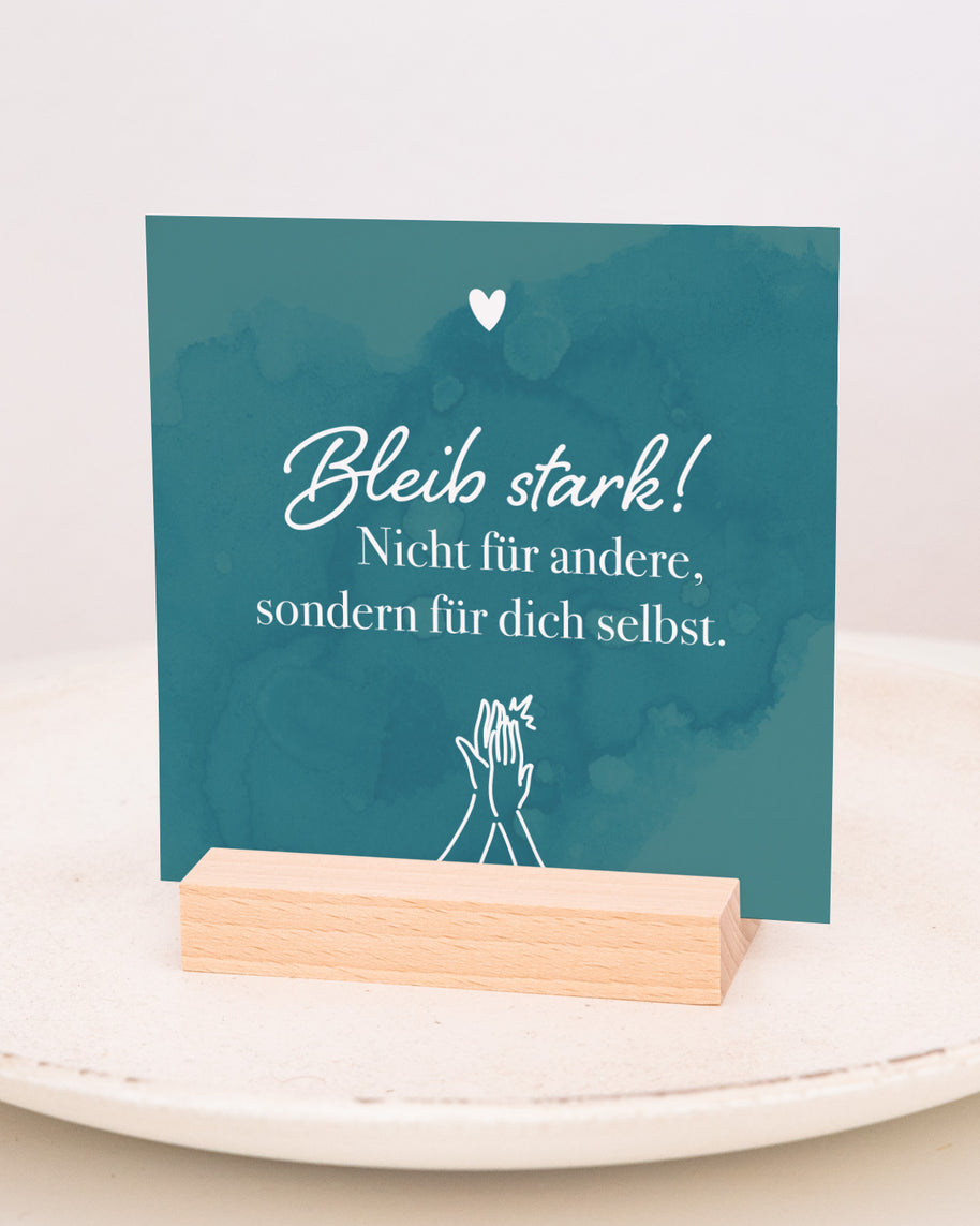 Selbstliebe - Karten im Holzaufsteller