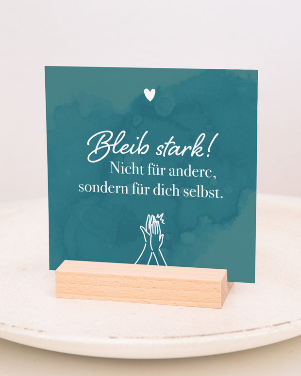 Selbstliebe - Karten im Holzaufsteller