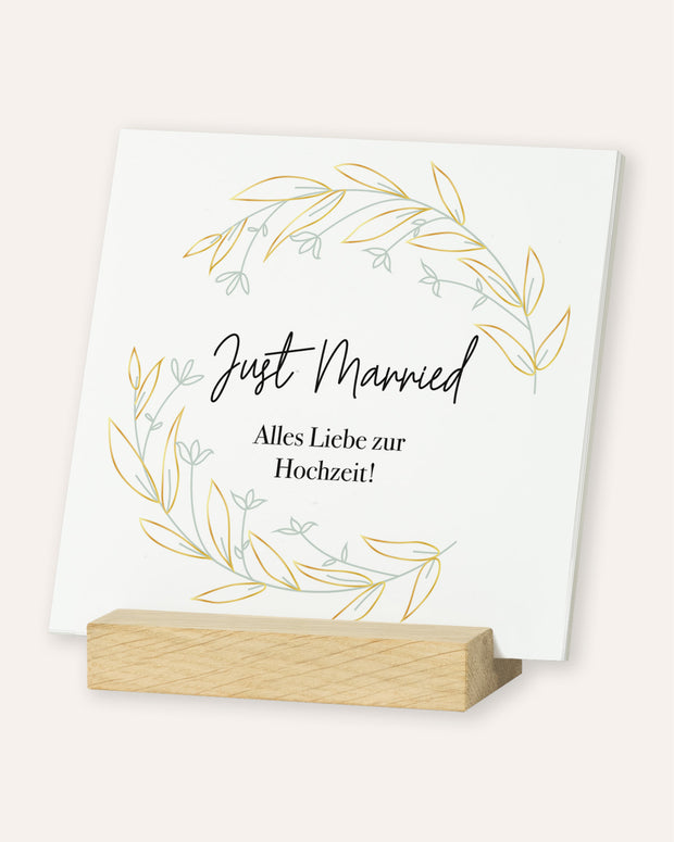Hochzeit - Karten im Holzaufsteller