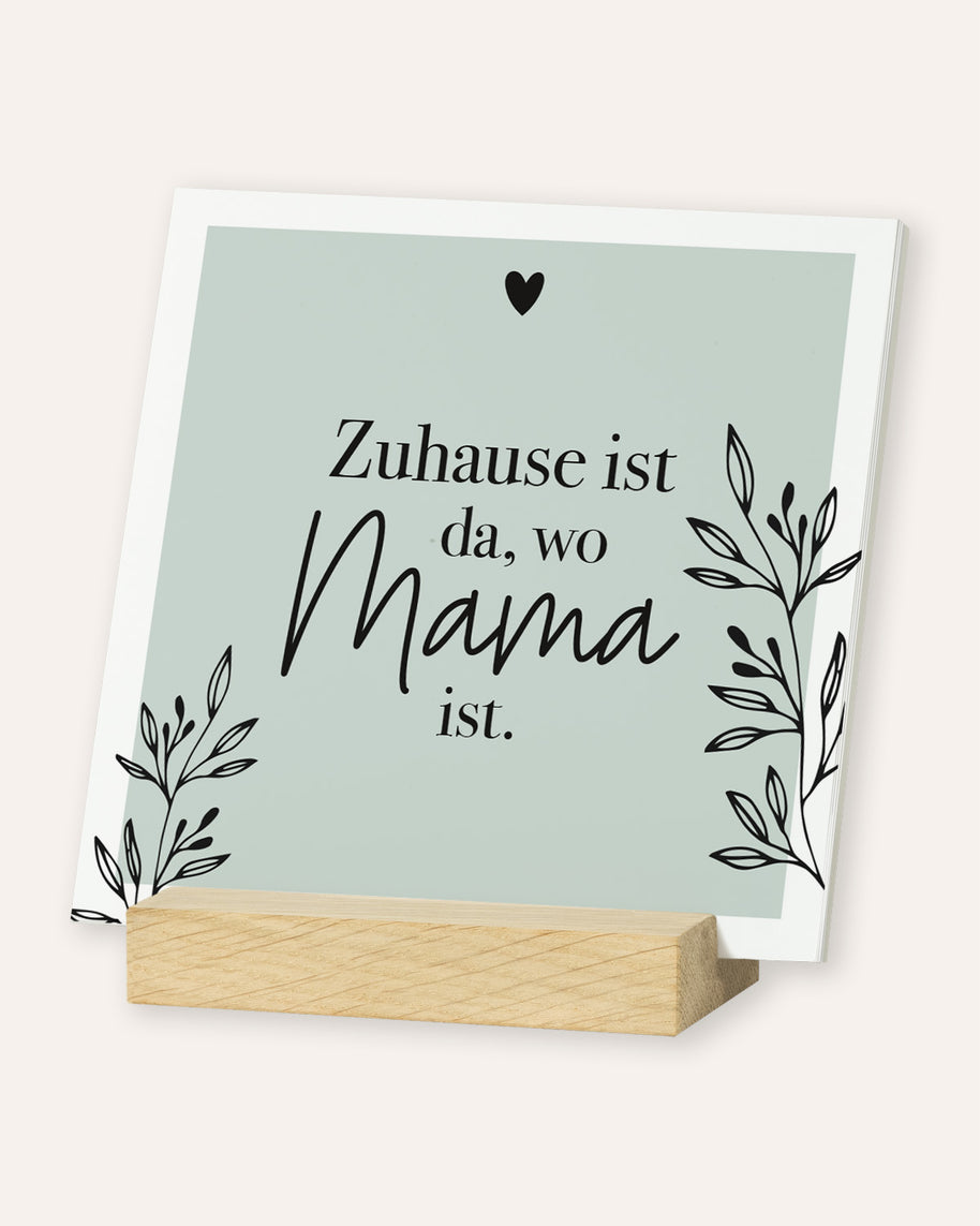 Für die beste Mama - Karten im Holzaufsteller