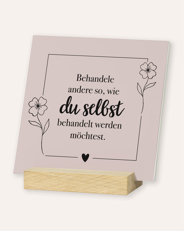 Lebensweisheiten - Karten im Holzaufsteller