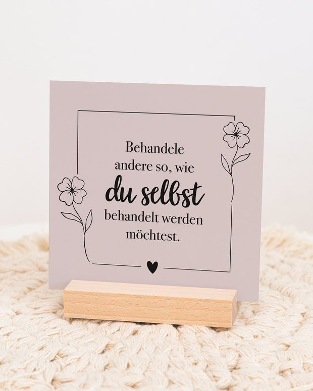 Lebensweisheiten - Karten im Holzaufsteller