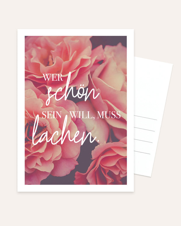 Wer schön sein will - Postkarte