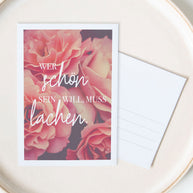 Wer schön sein will - Postkarte