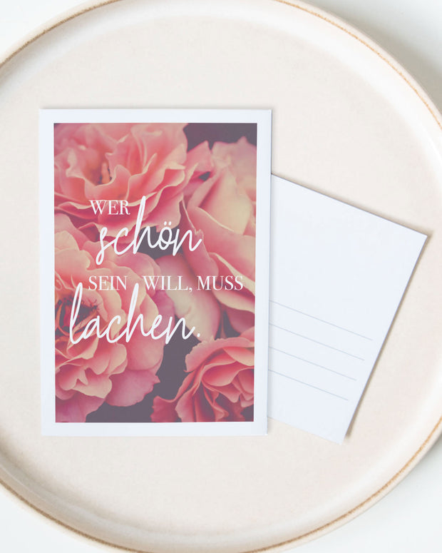 Wer schön sein will - Postkarte