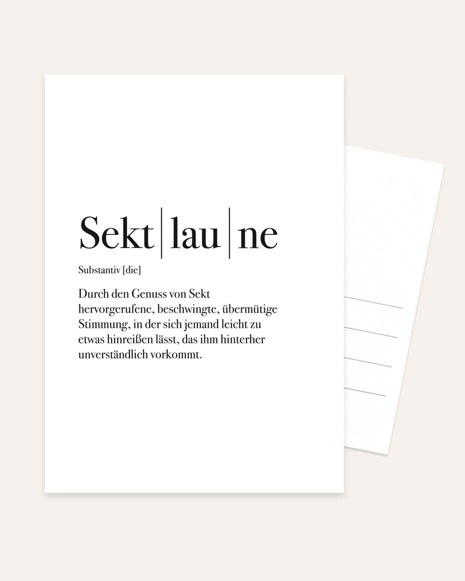 Sektlaune - Postkarte