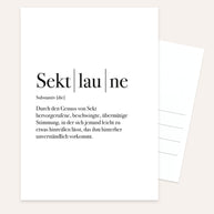 Sektlaune - Postkarte
