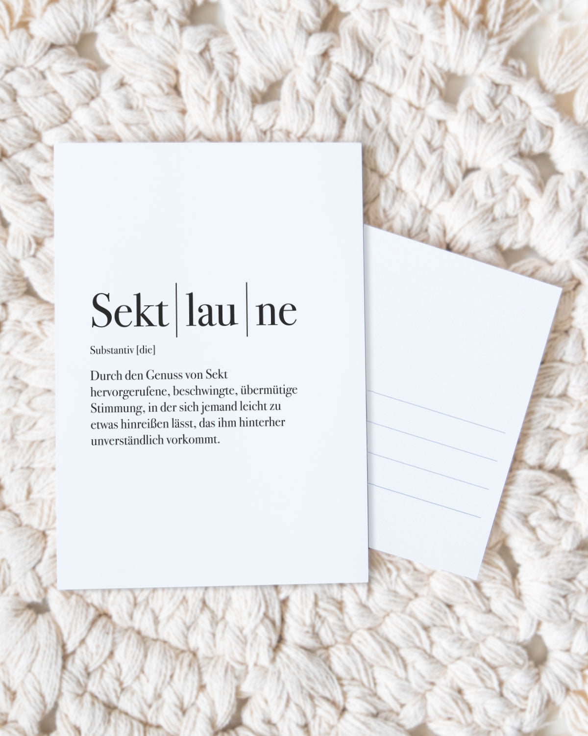 Sektlaune - Postkarte Postkarte Lieblingsmensch®