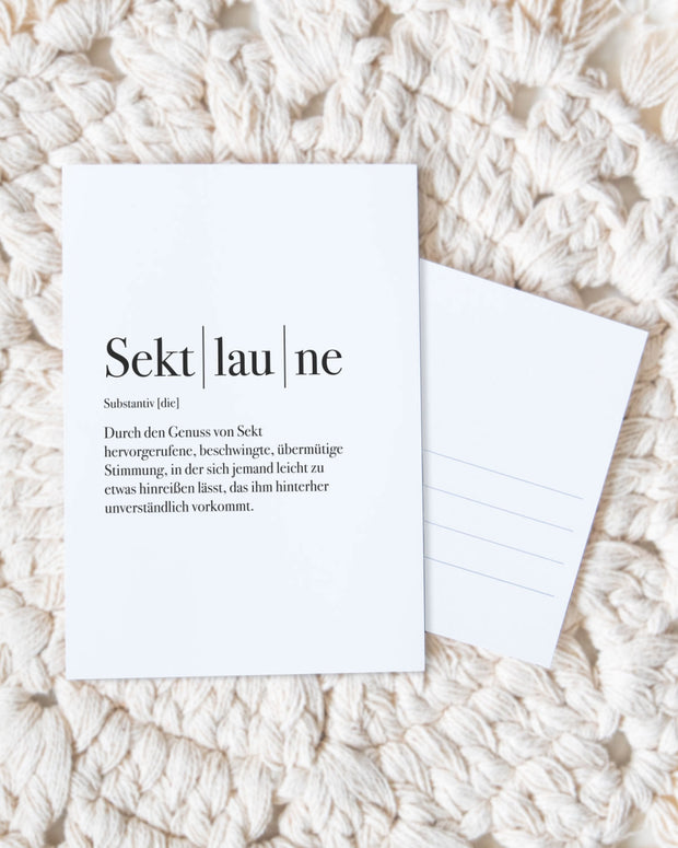 Sektlaune - Postkarte