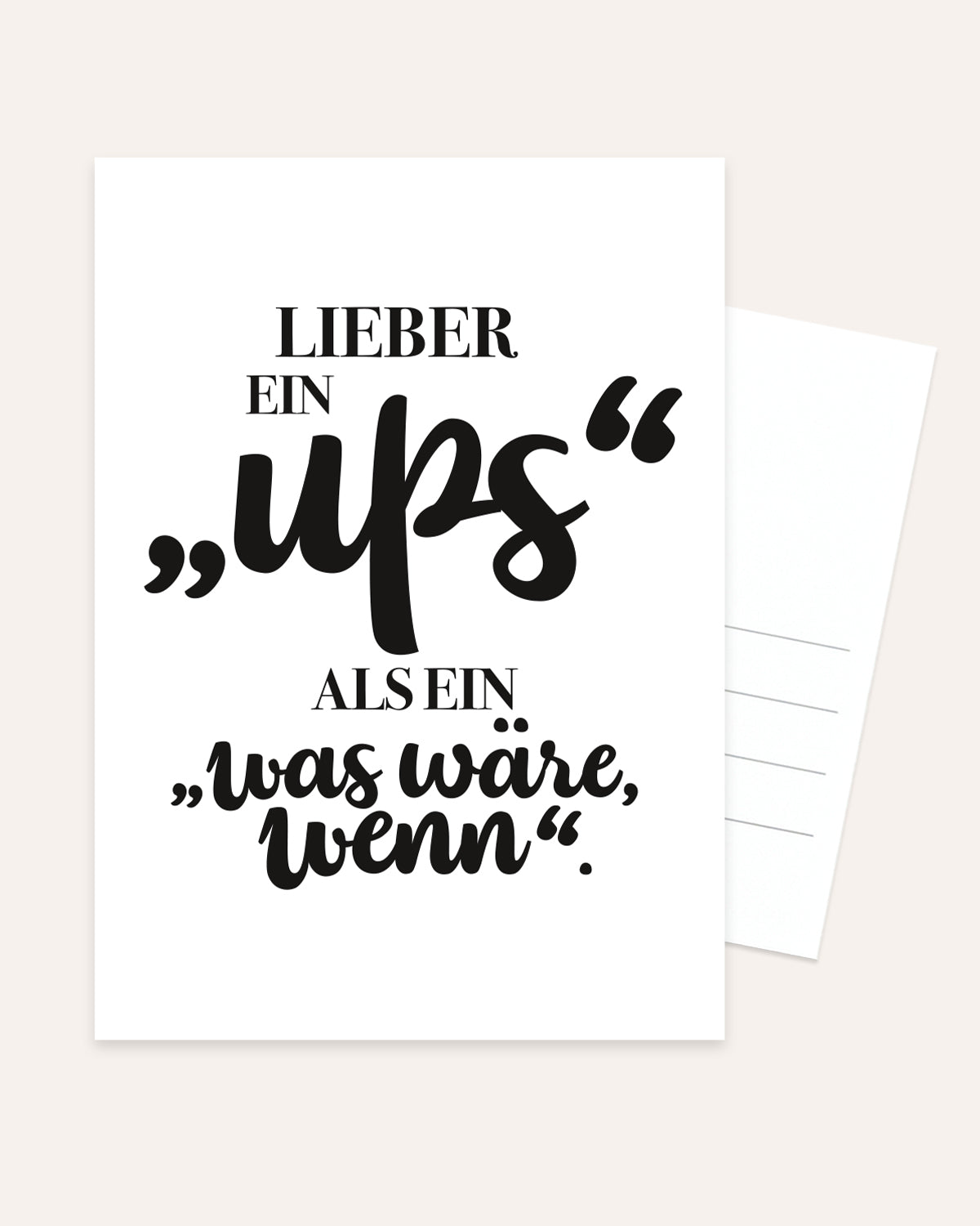 Lieber ein Ups - Postkarte Postkarte Lieblingsmensch®