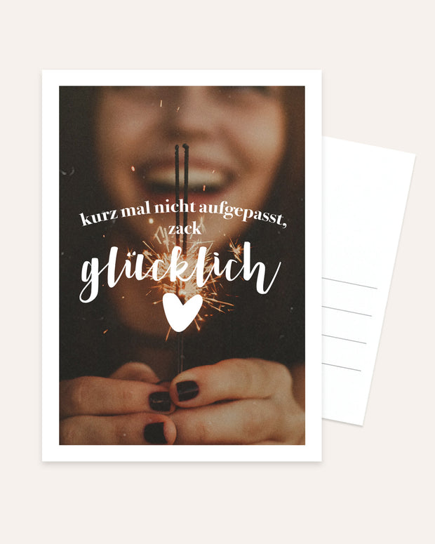 Zack glücklich - Postkarte