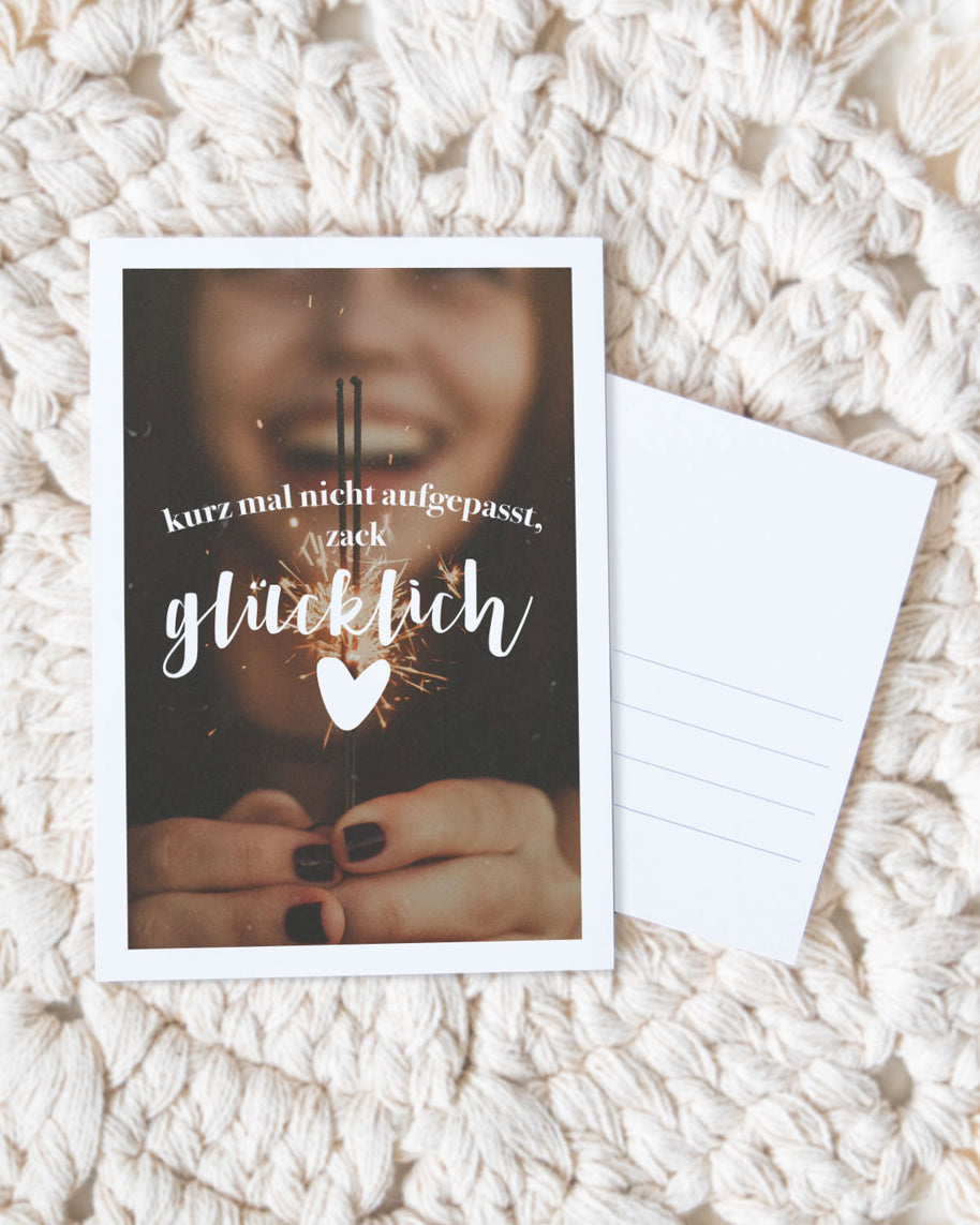 Zack glücklich - Postkarte