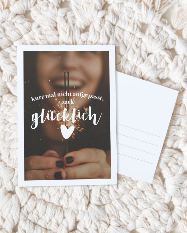 Zack glücklich - Postkarte