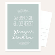 Das Glücksrezept - Postkarte