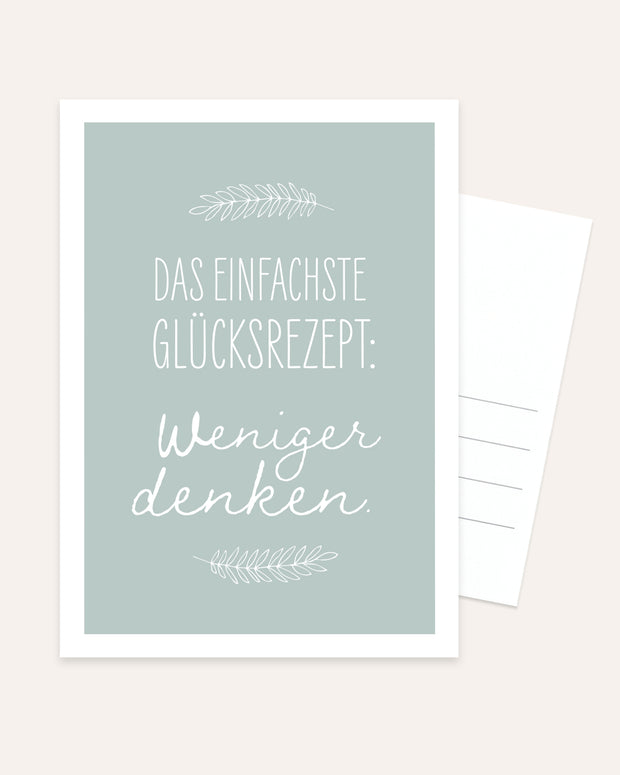 Das Glücksrezept - Postkarte