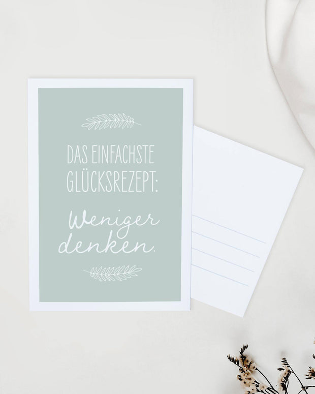 Das Glücksrezept - Postkarte