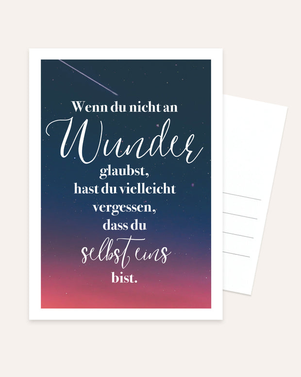 Wunder - Postkarte